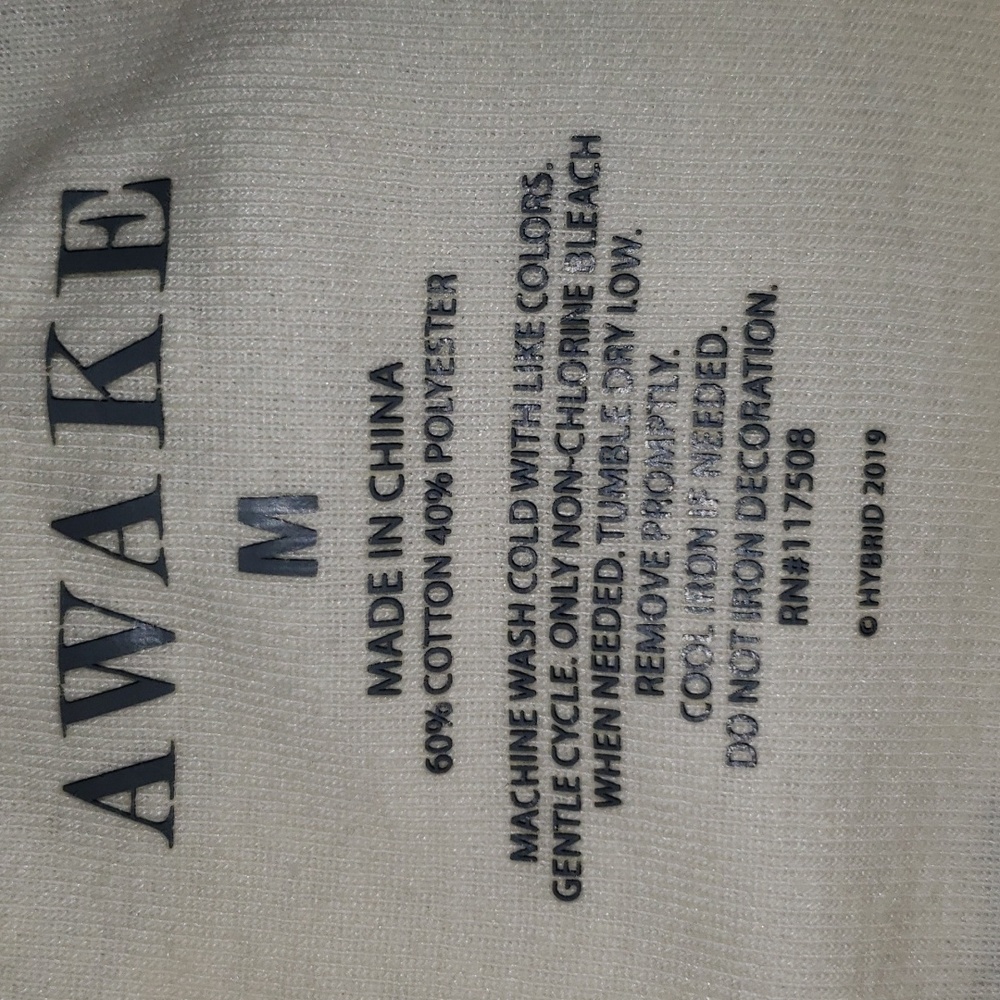 Awake Short Sleeve Crew Neck T Shirt Cherokee Ultimate Tee Black XL 14-16 Short - Picture 2 of 6